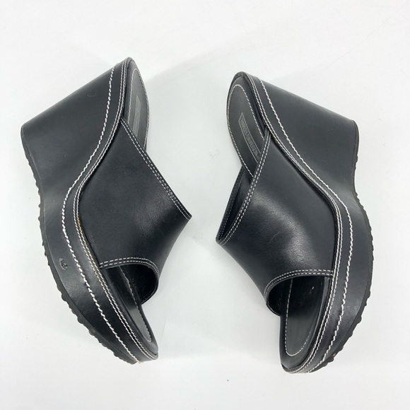 Harley Davidson Black Open Toe Slide On Sandals - Picture 4 of 8